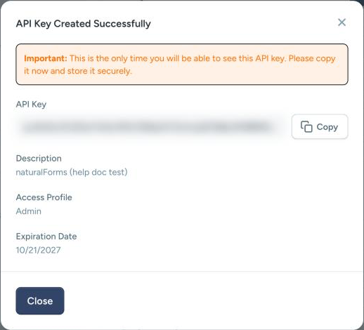 jobnimbus api key created once